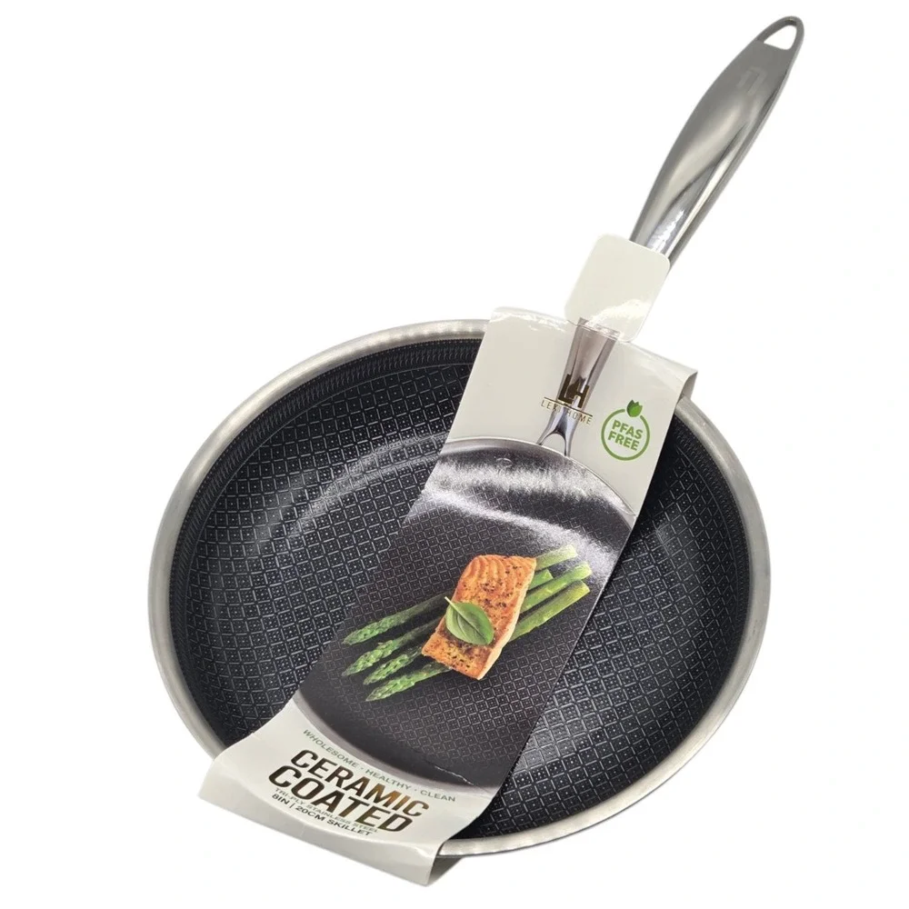 Lexi Home Ceramic Coated TriPly Stainless Steel 8